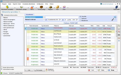 Program do fakturowania + Magazyn - lista dokumentów